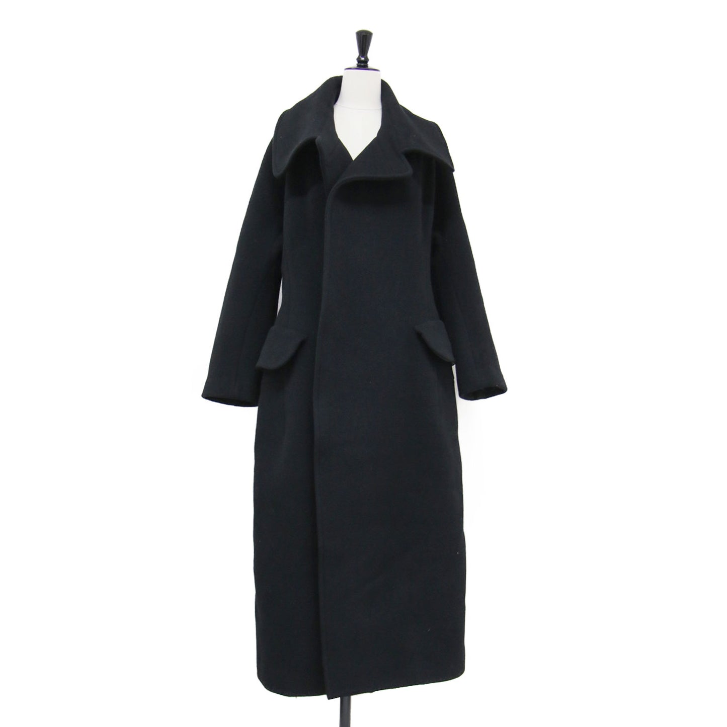 ウール ラップ ロング コート FJ-C21-540 / マキシ丈 テーラードカラー