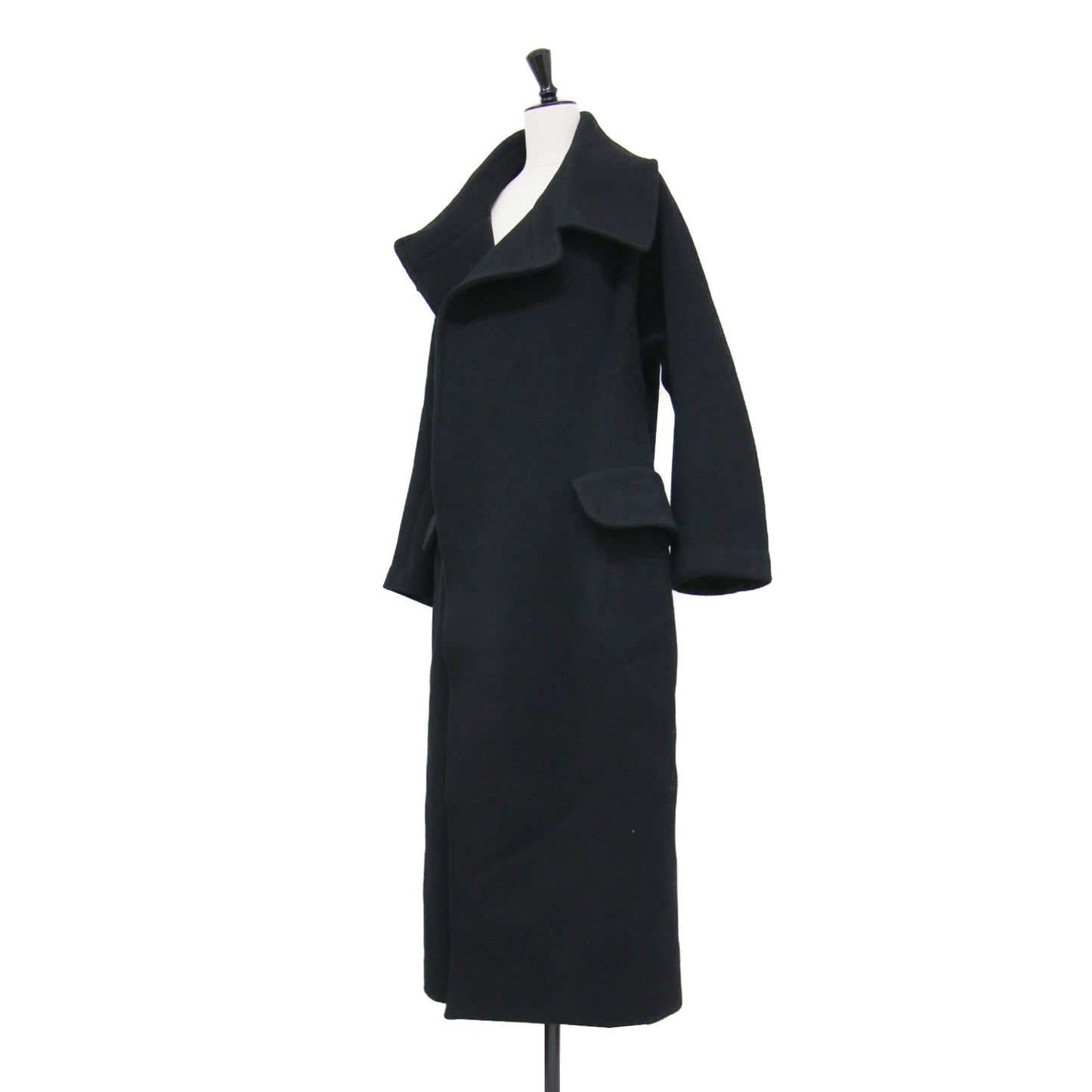 ウール ラップ ロング コート FJ-C21-540 / マキシ丈 テーラードカラー