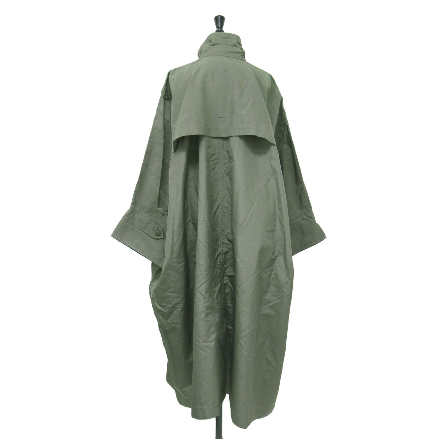 イカコート 80s 筆タグ JG63617 / ロング スタンドカラー ドルマンスリーブ コットン ナイロン