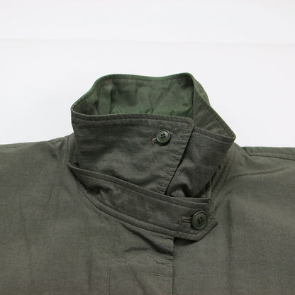 イカコート 80s 筆タグ JG63617 / ロング スタンドカラー ドルマンスリーブ コットン ナイロン