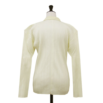 プリーツ オープンカラー シャツ / ブラウス 長袖 開襟