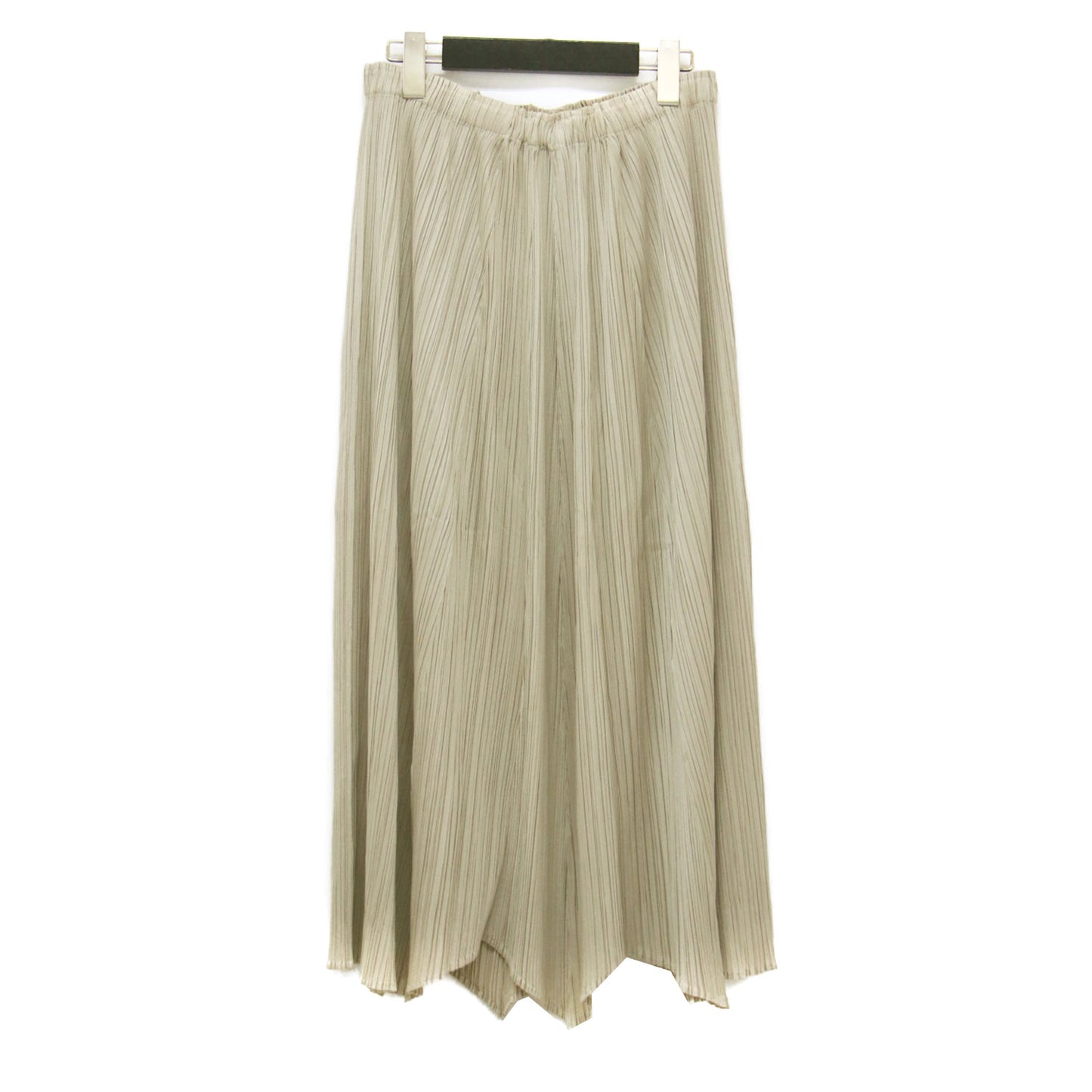 プリーツ フレア ミディ スカート / ウエストゴム Aライン