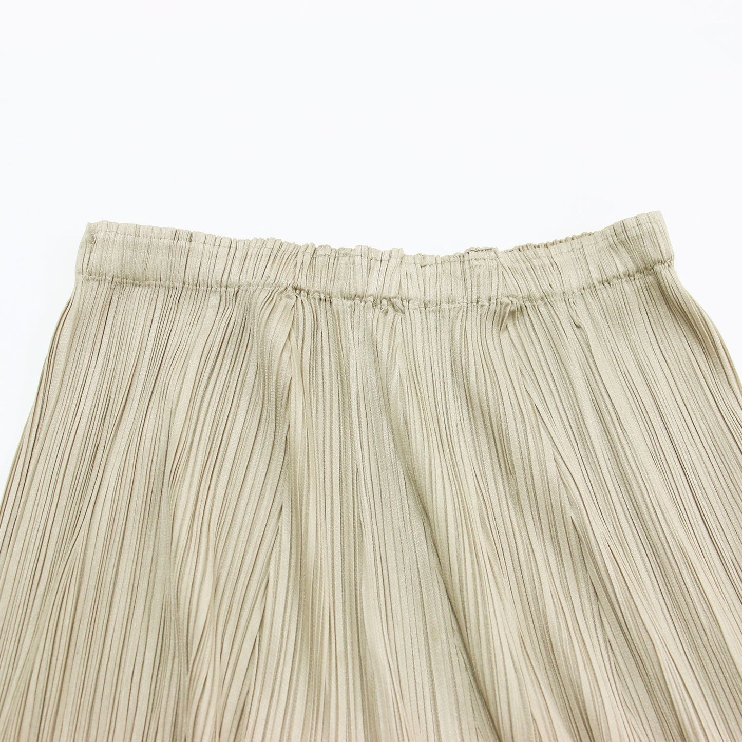 プリーツ フレア ミディ スカート / ウエストゴム Aライン