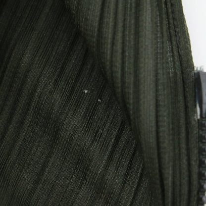 プリーツ ジップ ロング ワンピース / マキシ 長袖 襟付き Iライン