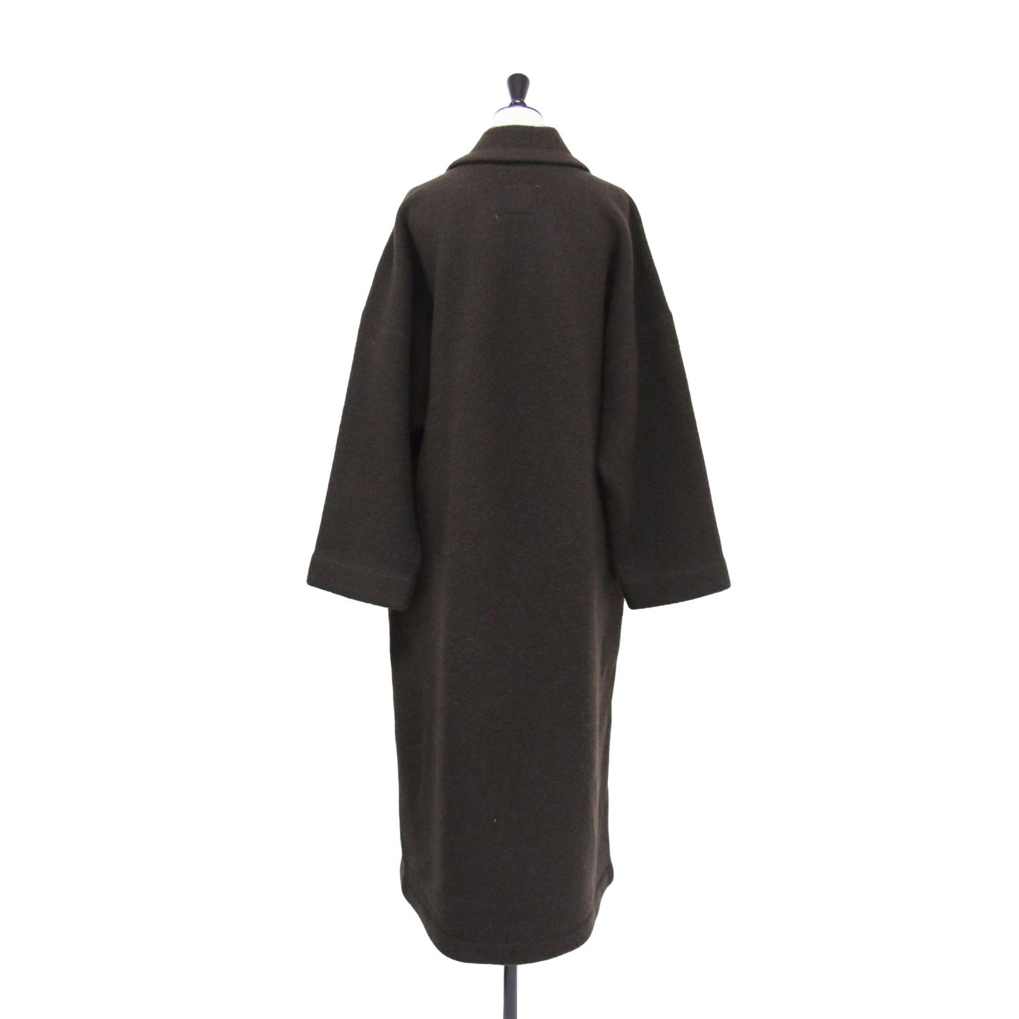 圧縮ウール ロング コート / ニット オーバーサイズ