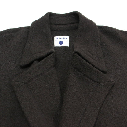 圧縮ウール ロング コート / ニット オーバーサイズ