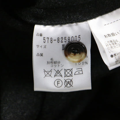 ウール 襟付き ミディ ワンピース / ひざ下丈 七分袖 レギュラーカラー Aライン