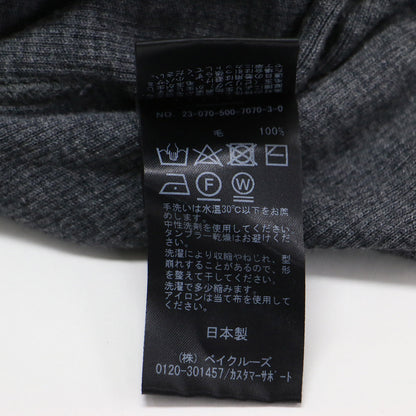 23秋冬 リブ タートル カットソー / Tシャツ プルオーバー ウール