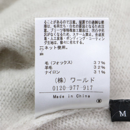 22秋冬 ウール フォックス クルーネック ニット / セーター プルオーバー 長袖