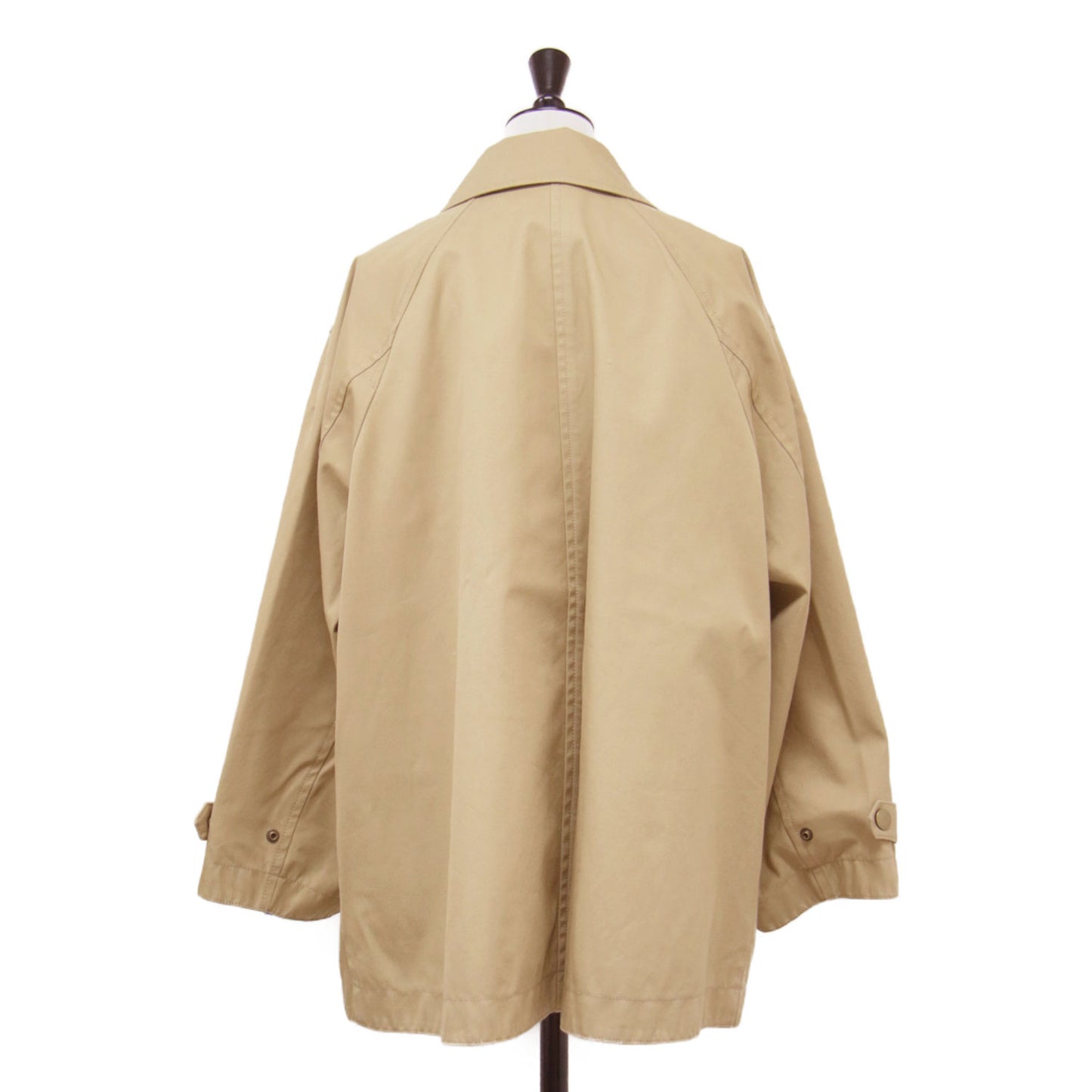 Primary Navy Label ボンディング ステンカラー コート / ジャケット ミドル丈 Aライン コットン