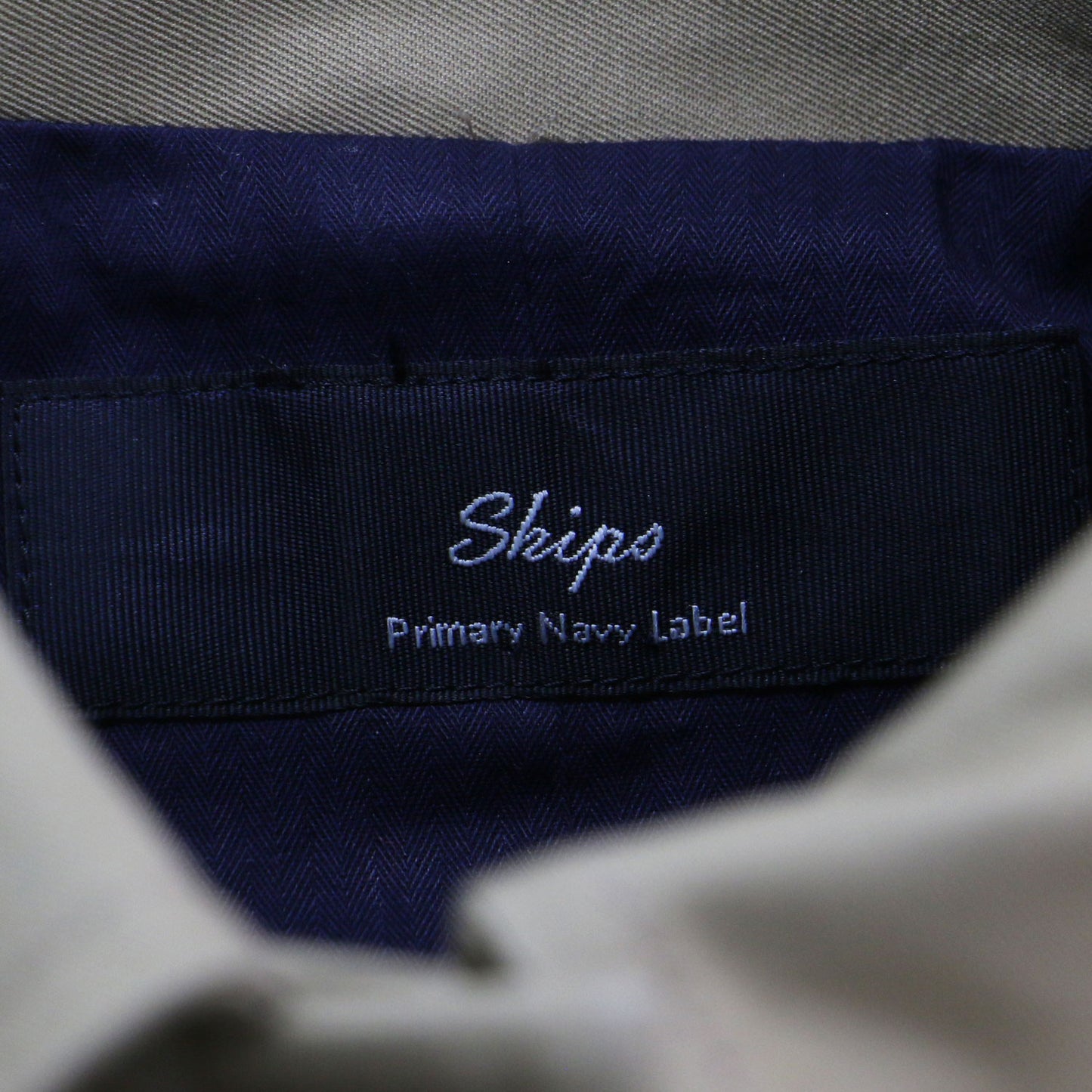 Primary Navy Label ボンディング ステンカラー コート / ジャケット ミドル丈 Aライン コットン