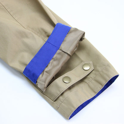 Primary Navy Label ボンディング ステンカラー コート / ジャケット ミドル丈 Aライン コットン