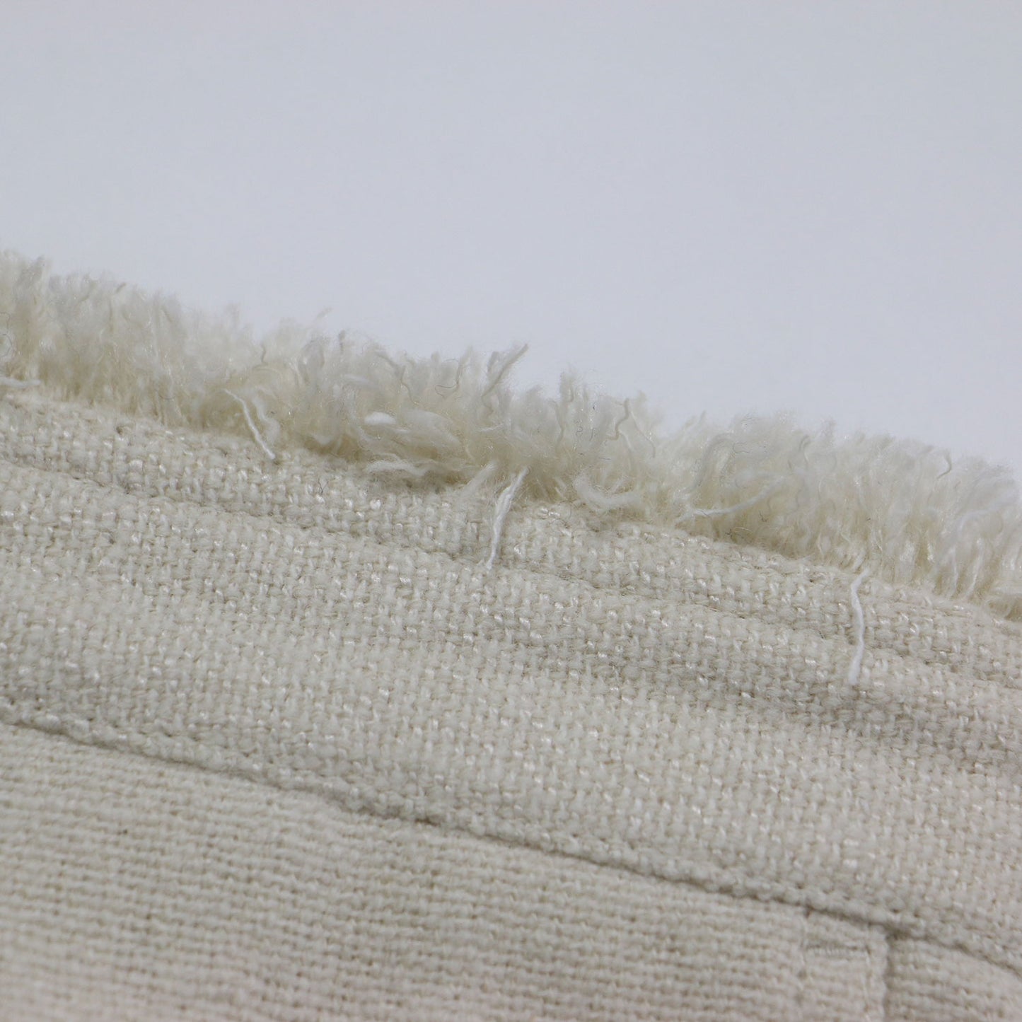22秋冬 プレーンウィーブ ショートパンツ / ひざ上丈 タック フリンジ ツイード ウール シルク