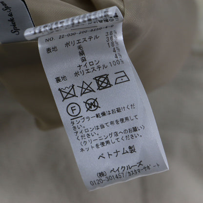 22秋冬 プレーンウィーブ ショートパンツ / ひざ上丈 タック フリンジ ツイード ウール シルク