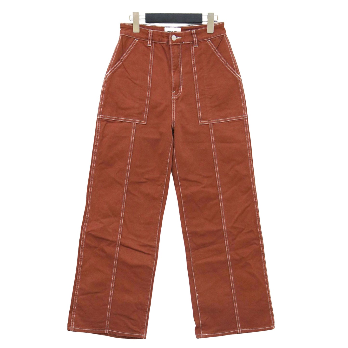 22秋冬 ハイライズ ストレート デニムパンツ / HEIDI TRADE ジーンズ ステッチ ポケット コットン