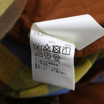 20秋冬 ビッグ タータン スカート / ミディ丈 ギャザー チェック柄 起毛素材 コットン