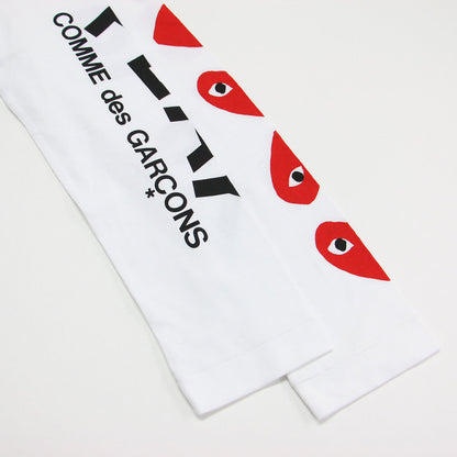ハート ロゴ プリント 長袖 Tシャツ / カットソー クルーネック ロングスリーブ コットン