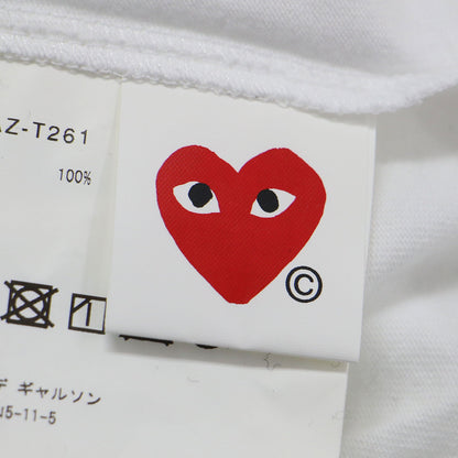 ハート ロゴ プリント 長袖 Tシャツ / カットソー クルーネック ロングスリーブ コットン