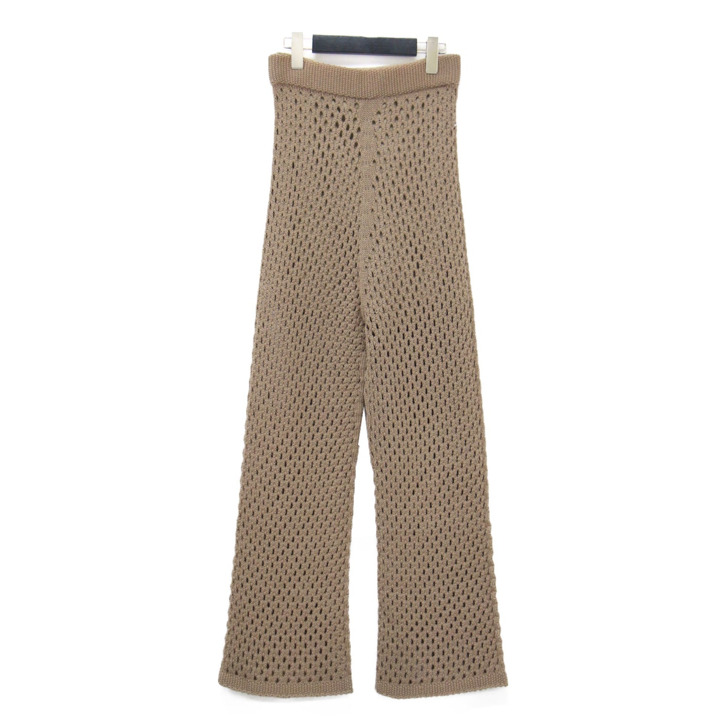 25春夏 メッシュ ニット パンツ / Mesh Knit Pants フレア ウエストゴム コットン