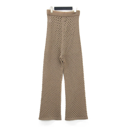 25春夏 メッシュ ニット パンツ / Mesh Knit Pants フレア ウエストゴム コットン