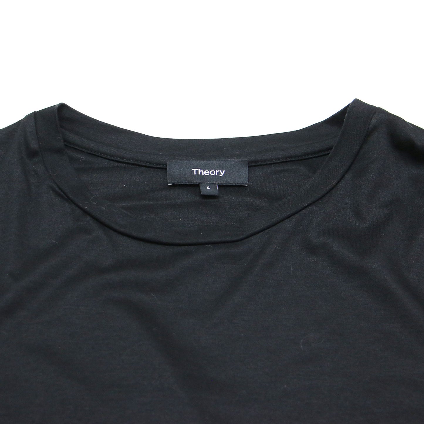 七分袖 Tシャツ / プルオーバー ラウンドネック ミドル丈 微光沢 コットン ウォッシャブル