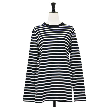 21秋冬 ボーダー ロングスリーブ Tシャツ / COCO Stripe カットソー クルーネック コンパクト コットン
