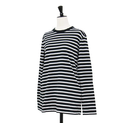 21秋冬 ボーダー ロングスリーブ Tシャツ / COCO Stripe カットソー クルーネック コンパクト コットン
