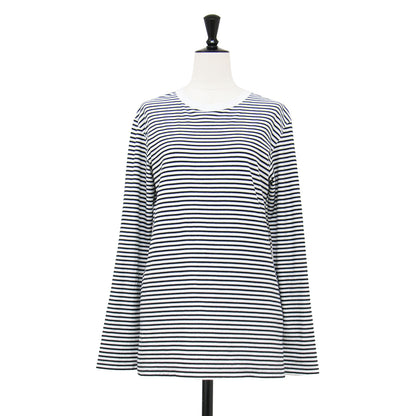 ストライプ Tシャツ / COCO Stripe ラウンドネック 長袖 総柄 コットン ウォッシャブル