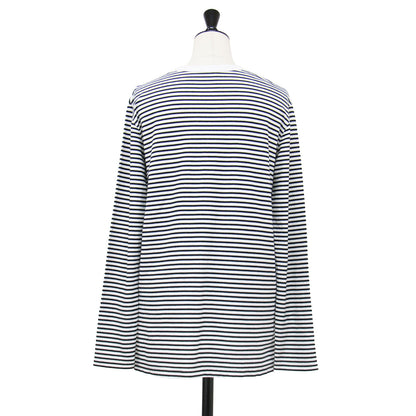 ストライプ Tシャツ / COCO Stripe ラウンドネック 長袖 総柄 コットン ウォッシャブル