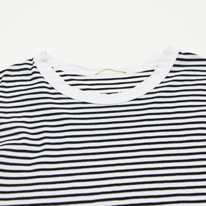 ストライプ Tシャツ / COCO Stripe ラウンドネック 長袖 総柄 コットン ウォッシャブル