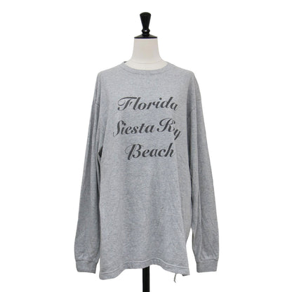 23秋冬 ロゴ プリント ロングスリーブ Tシャツ / カットソー クルーネック オーバーサイズ