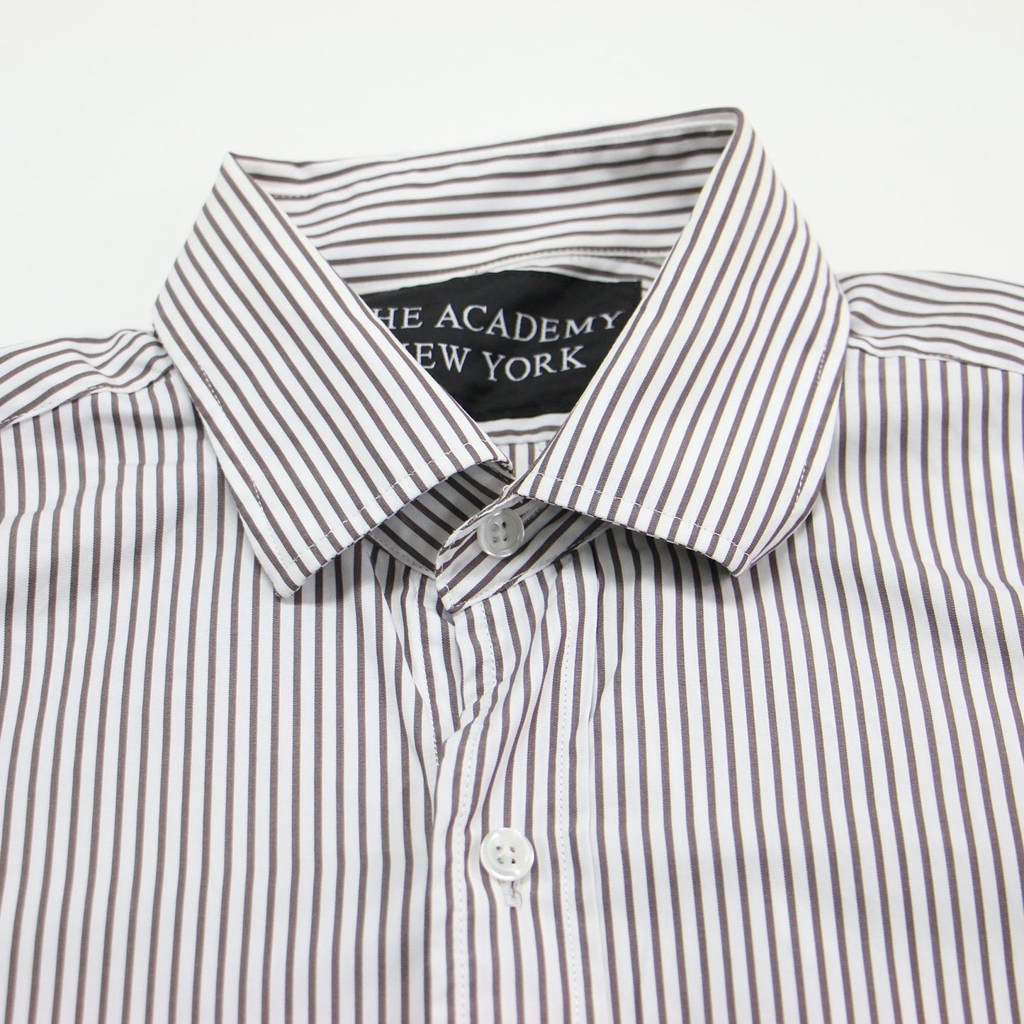 × THE ACADEMY NEW YORK 別注 21秋冬 ロゴ 刺繍 ストライプ シャツワンピース / shirt dress 長袖 ロング丈 スリット コットン