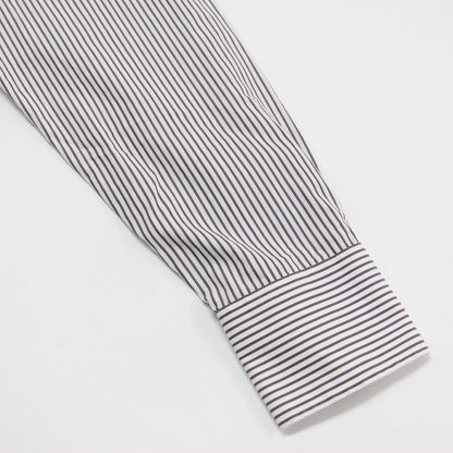 × THE ACADEMY NEW YORK 別注 21秋冬 ロゴ 刺繍 ストライプ シャツワンピース / shirt dress 長袖 ロング丈 スリット コットン