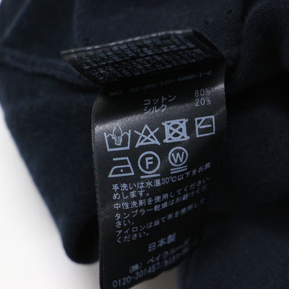 22春夏 コットンシルクノースリーブニット / プルオーバー スタンドカラー ハイゲージ メタルパーツ コットン シルク ウォッシャブル