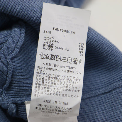 23秋冬 カシュクール ランダム リブニット / プルオーバー 長袖 Vネック ドロップショルダー カシミヤ