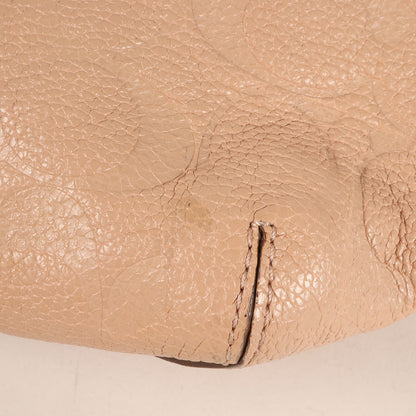 レザー シグネチャー 2WAY ハンドバッグ / ショルダーバッグ 肩掛け クロスボディ ロゴ メタルチャーム