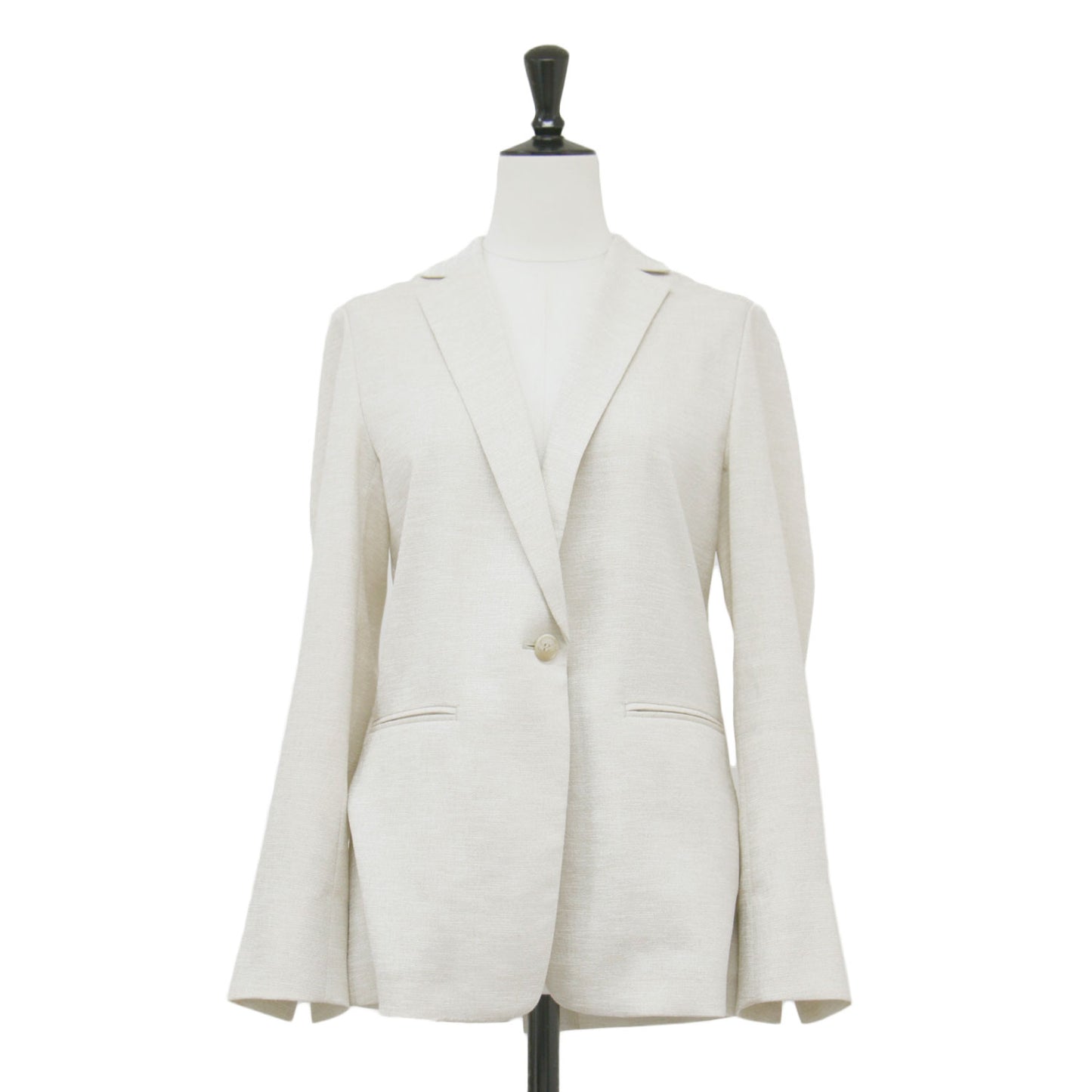 24春夏 麻調 テーラードカラー ジャケット / スーツ 長袖 1B スリット ウォッシャブル