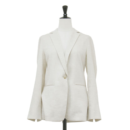 24春夏 麻調 テーラードカラー ジャケット / スーツ 長袖 1B スリット ウォッシャブル