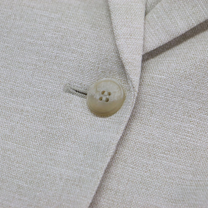 24春夏 麻調 テーラードカラー ジャケット / スーツ 長袖 1B スリット ウォッシャブル