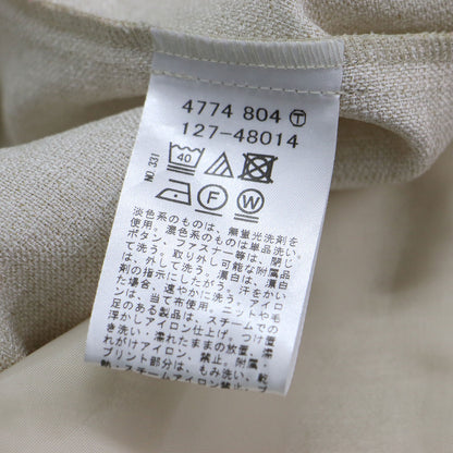 24春夏 麻調 テーラードカラー ジャケット / スーツ 長袖 1B スリット ウォッシャブル