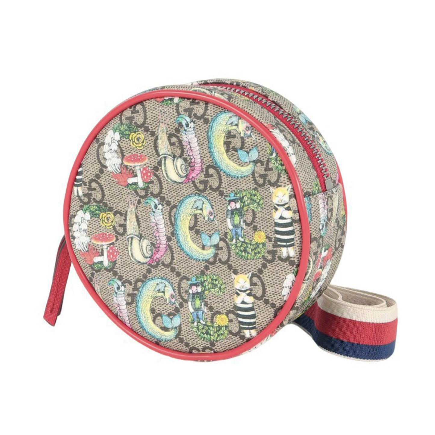 × ヒグチユウコ チルドレンズ GG ミニウエストバッグ / ポーチ 総柄 ショルダー 丸型 GGキャンバス