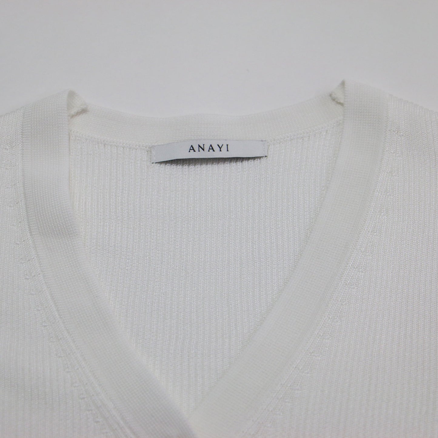 25春夏 アセテートポリエステル Vネック カーディガン / ニット 長袖 コンパクト ミラノリブ