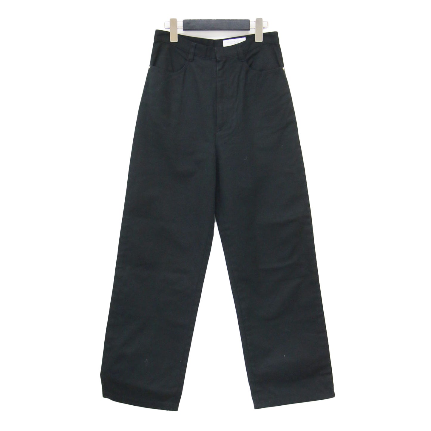 コットンサージ センタープレス ストレートパンツ / フルレングス ハイウエスト セミタイト ウォッシャブル