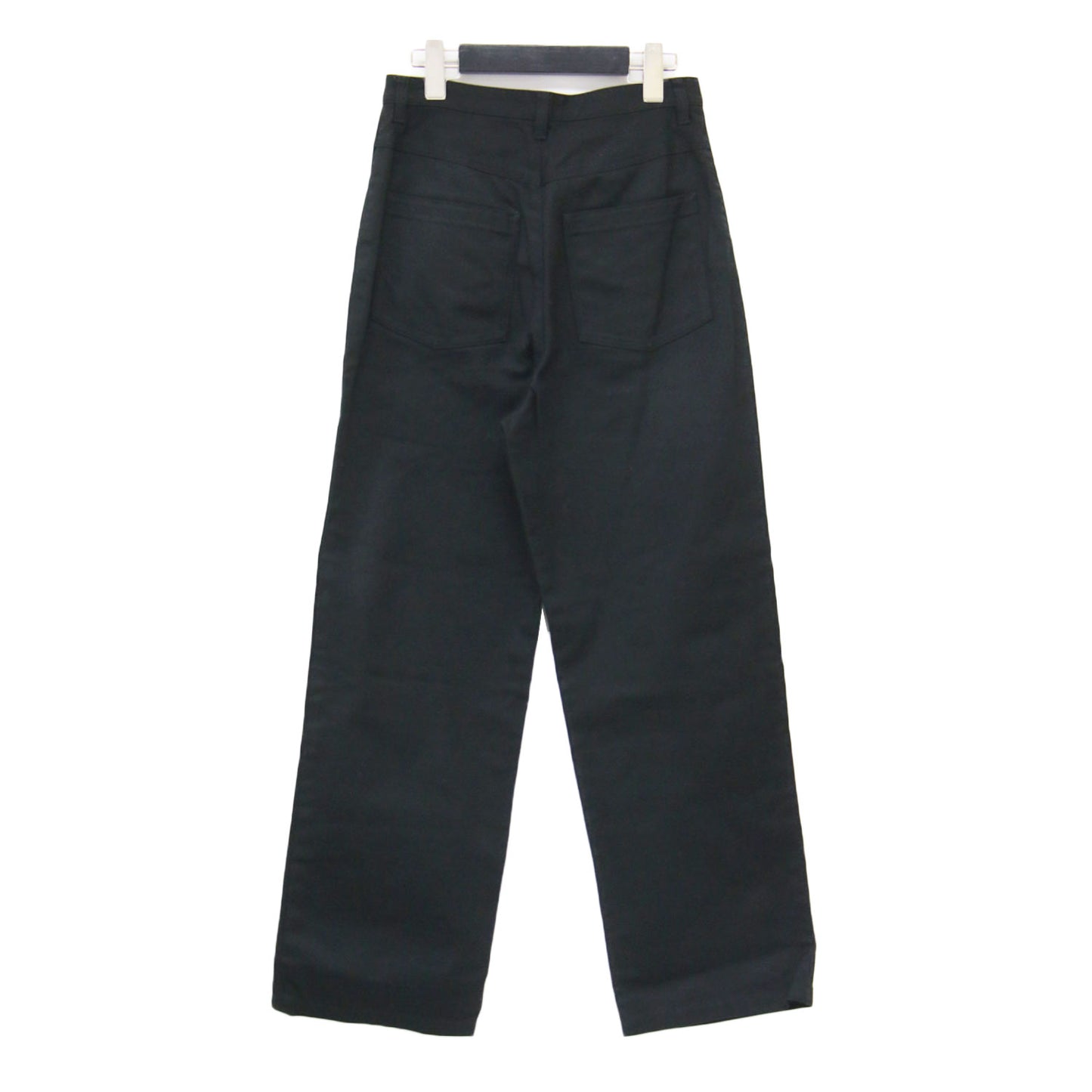 コットンサージ センタープレス ストレートパンツ / フルレングス ハイウエスト セミタイト ウォッシャブル