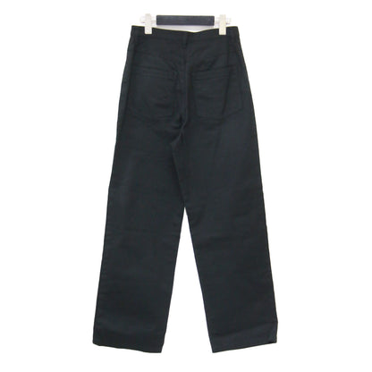 コットンサージ センタープレス ストレートパンツ / フルレングス ハイウエスト セミタイト ウォッシャブル