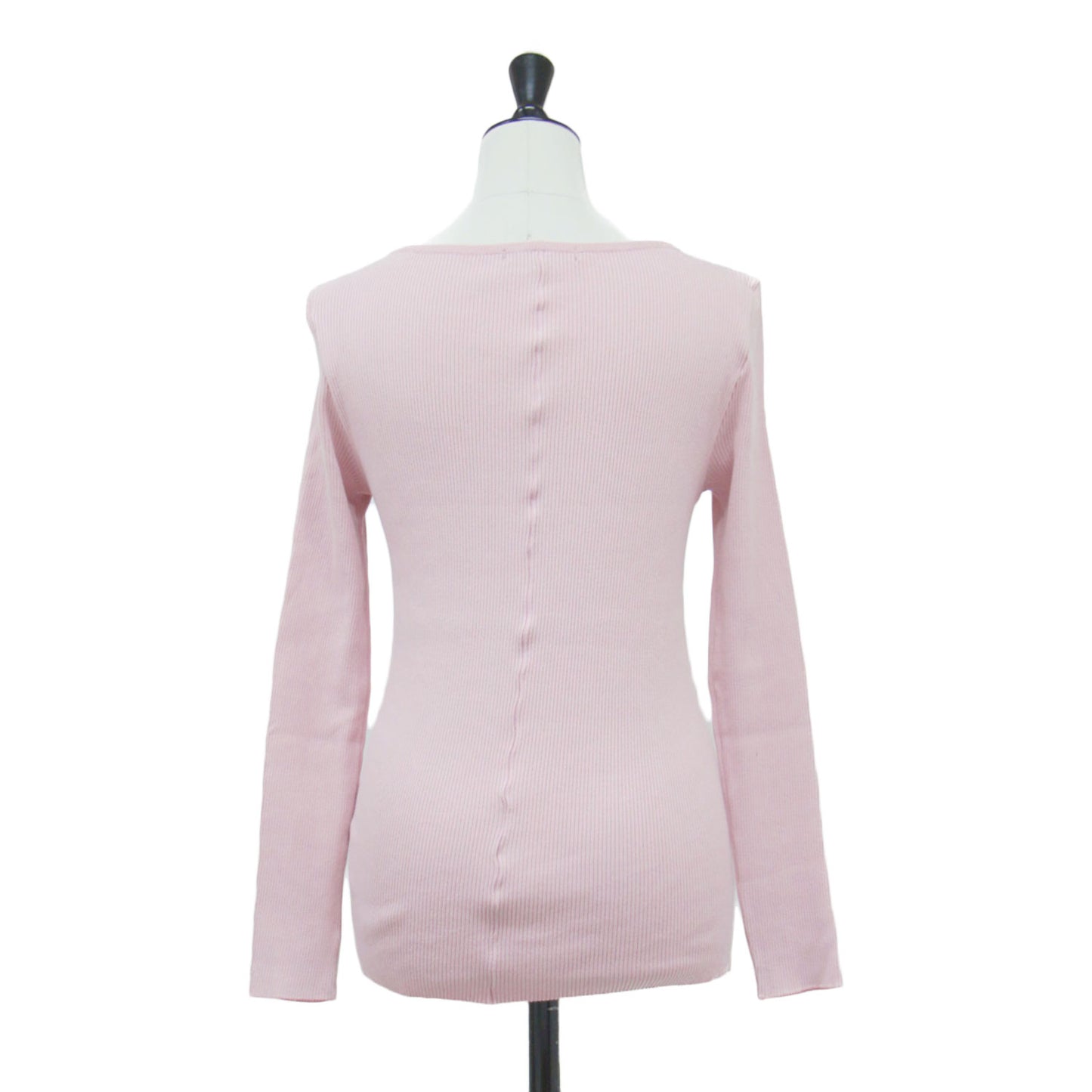 21秋冬 オーガニックコットン リブ カットソー / プルオーバー 長袖 ボートネック コンパクト ストレッチ