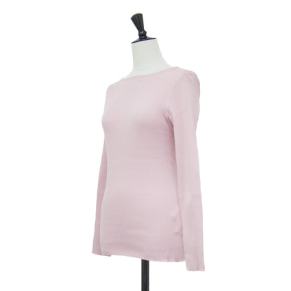 21秋冬 オーガニックコットン リブ カットソー / プルオーバー 長袖 ボートネック コンパクト ストレッチ