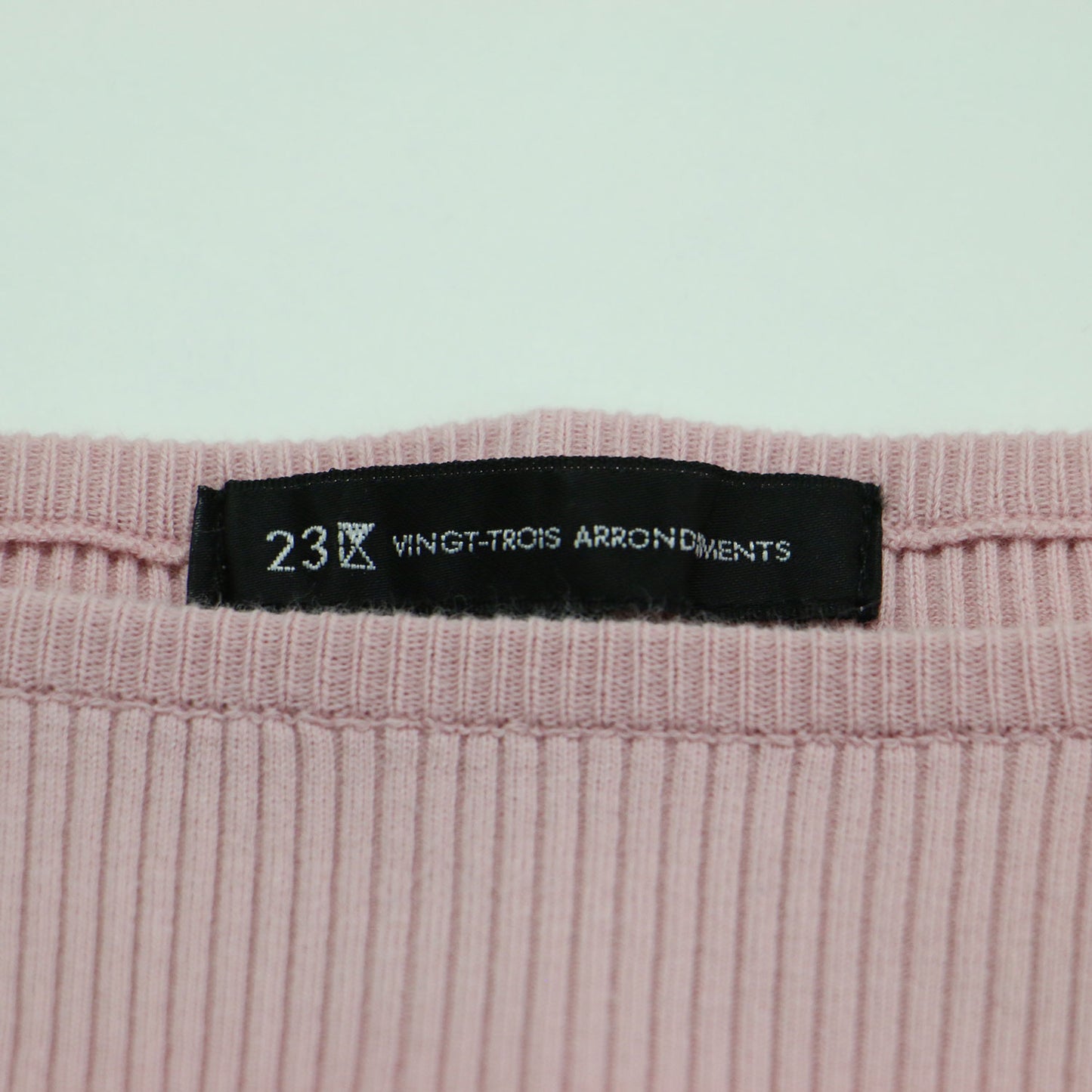 21秋冬 オーガニックコットン リブ カットソー / プルオーバー 長袖 ボートネック コンパクト ストレッチ