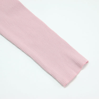 21秋冬 オーガニックコットン リブ カットソー / プルオーバー 長袖 ボートネック コンパクト ストレッチ