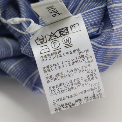 25春夏 コットン シアー クロップドシャツ / ブラウス 長袖 ストライプ ワイド ラメ